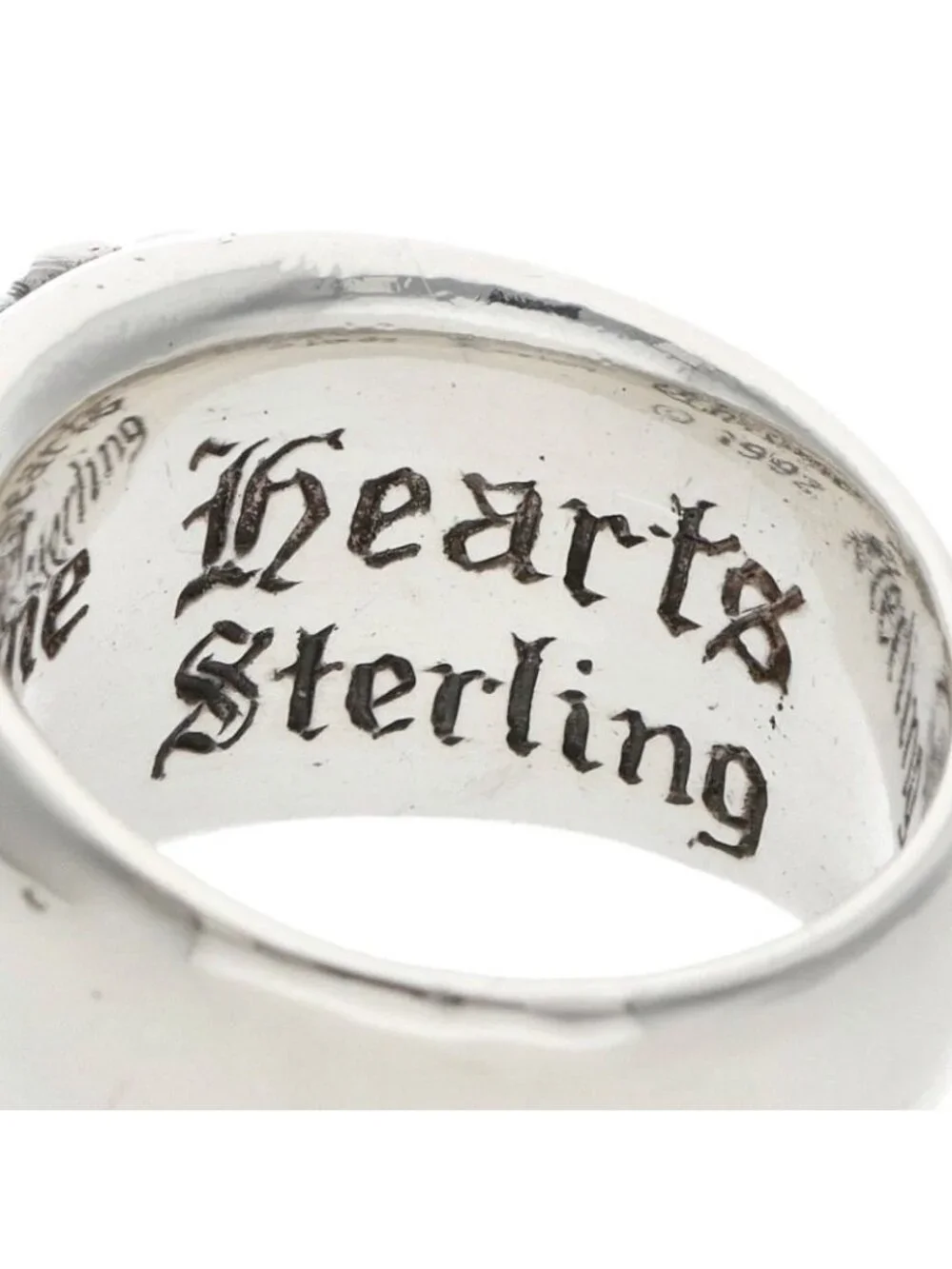 Chrome Hearts Flrl Crs Floral Cross Silver Ring